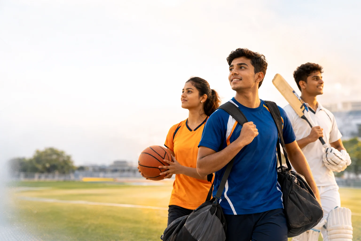 Sports tour participants at a competitive event